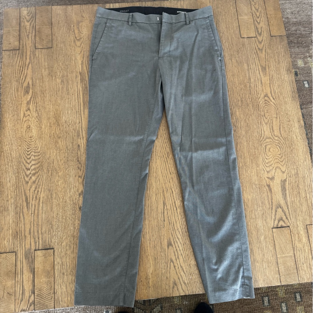 Bonobos Slim Fit Chino Pants “Friday” – Gray – Size 33x32